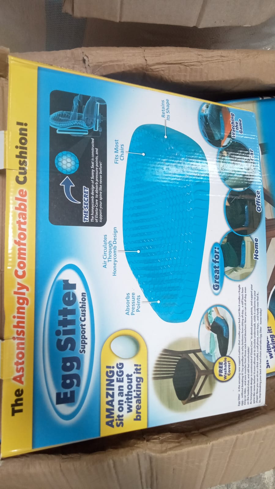 Gel seat cushion for comfortable sitting. Gel seat cushion for comfortable sitting.